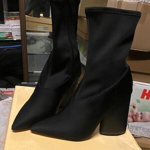 Public Desire Black Heeled Boots